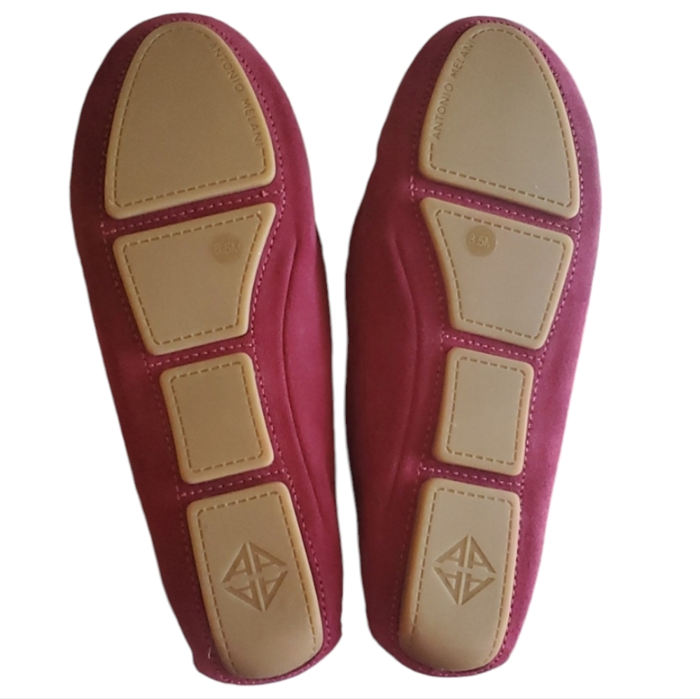🔥Sale New Antonio Melani Burgundy Suede Driving Moccasins Size 8.5 - Picture 4 of 10